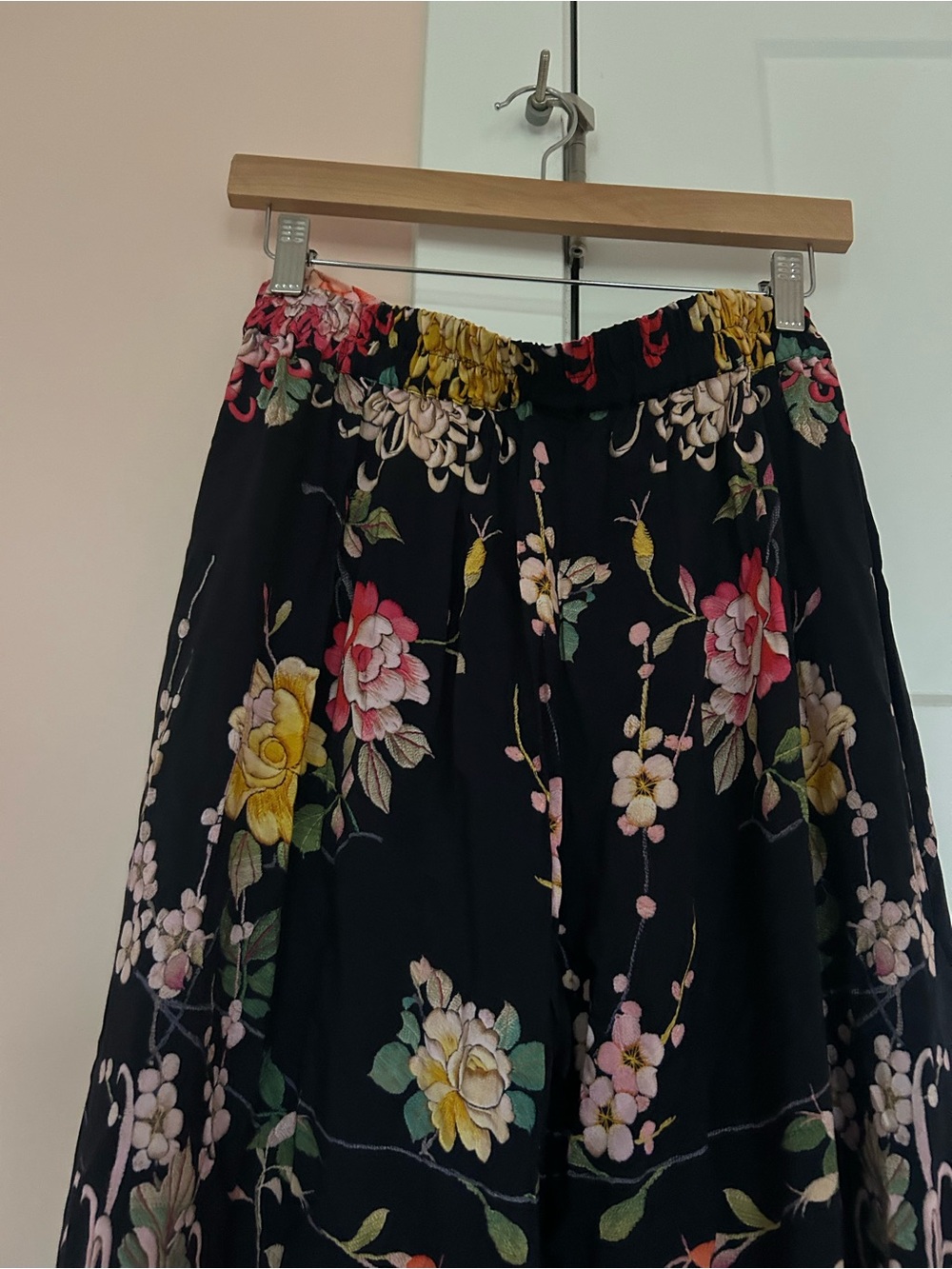 Johnny Was Mono Floral Split Leg Coverup Pants size L NWT - Picture 11 of 11